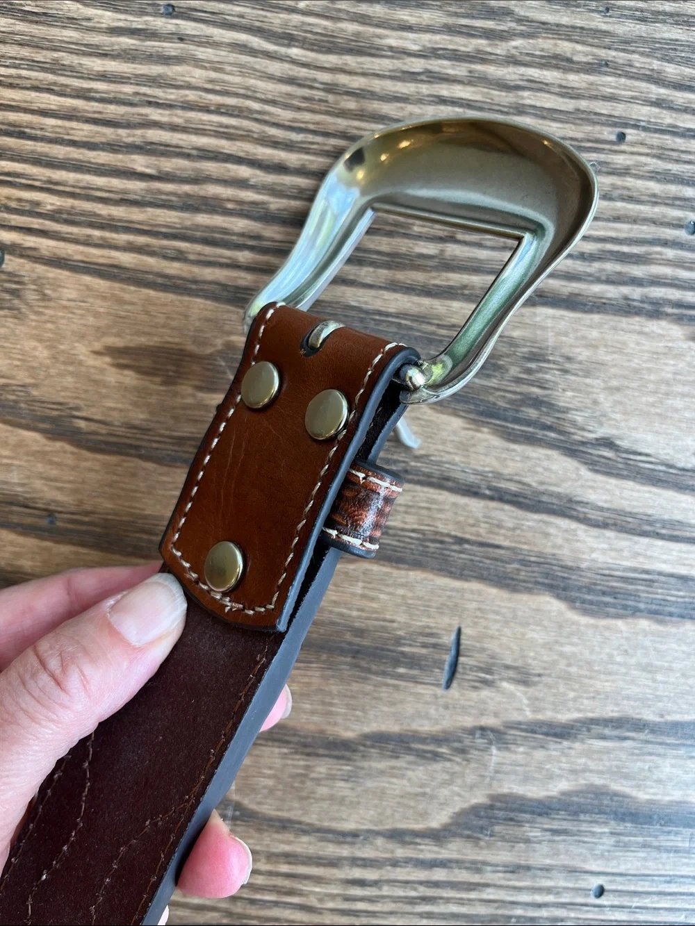 Nocona Brown tooled Leather with Colorful Beaded design southwest western 42